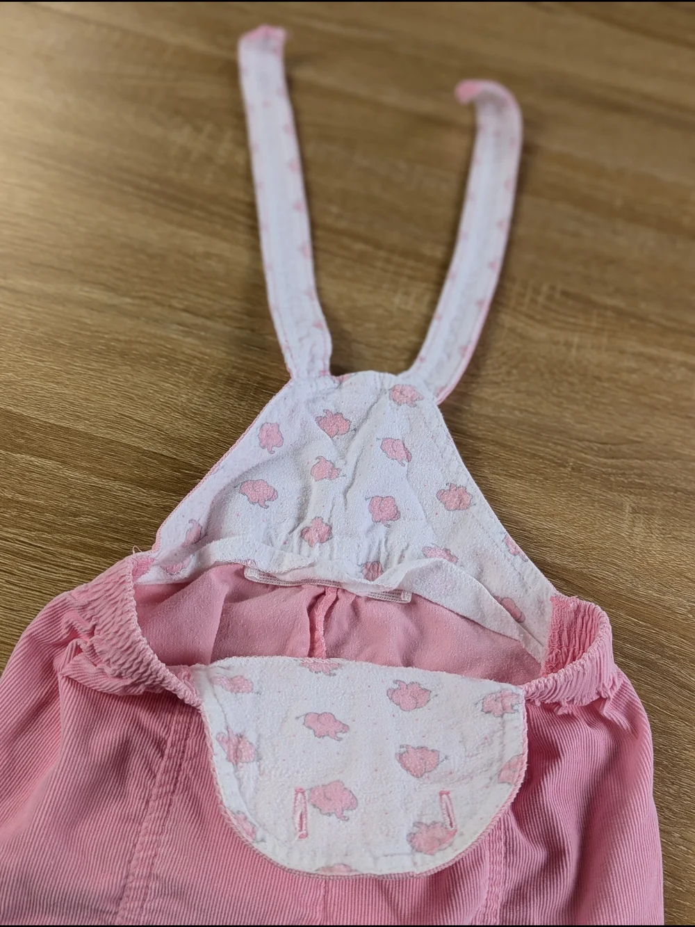 OshKosh Pink Corduroy Elephant Overalls Vestbak Vintage 18 Months